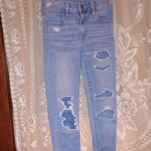 Distressed Light Blue teen Jeans